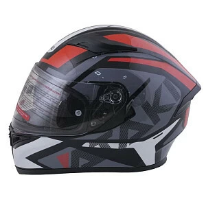 Шлем интеграл ATAKI JK316 Route (сер/красн глянц, L)