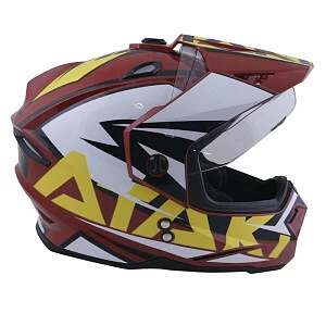 Шлем (мотард) Ataki JK802 Rampage (корич/желт глянц, L)