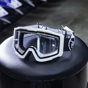 Очки защитные кроссовые KIOSHI OFF ROAD двойные линзы (бел)