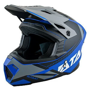 Шлем кроссовый ATAKI JK801 Valor (син/сер мат, S)