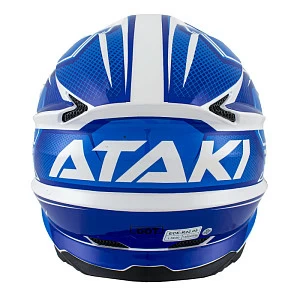 Шлем кроссовый ATAKI JK801A Legacy (син/бел глянц, L)
