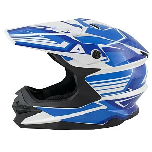 Шлем кроссовый ATAKI JK801A Legacy (син/бел глянц, L)