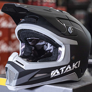 Шлем кроссовый ATAKI SC-18 SOLID (черн мат, S)