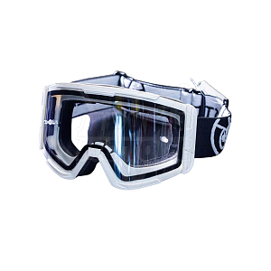 Очки защитные кроссовые KIOSHI OFF ROAD двойные линзы (бел)