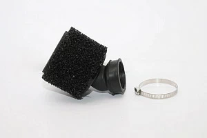 Фильтр воздушный для питбайка d=45мм., 45 градусов (поролон, черный) Rockot-Motors