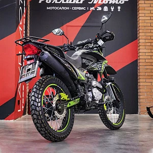 Мотоцикл эндуро ROCKOT XR250 (черный/зеленый, 21/18, ЭПТС)