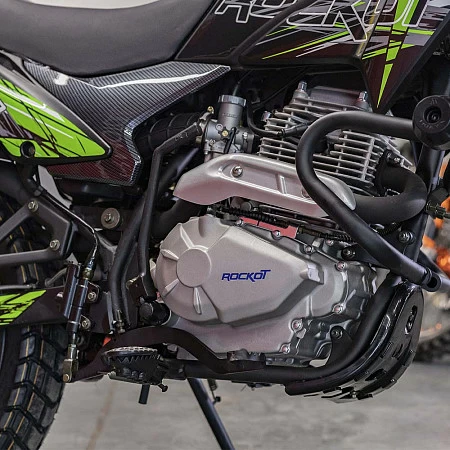 Мотоцикл эндуро ROCKOT XR250 (черный/зеленый, 21/18, ЭПТС)