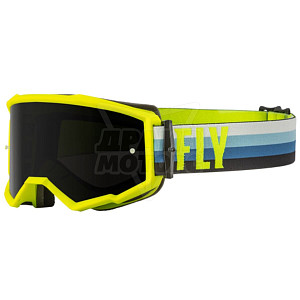 Очки для мотокросса FLY RACING ZONE (2022) YOUTH (детские) (кисл желт/син/черн)