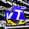 Шлем кроссовый ROCKOT RM-217 Stunt (бел/син/желт глянц, XL)